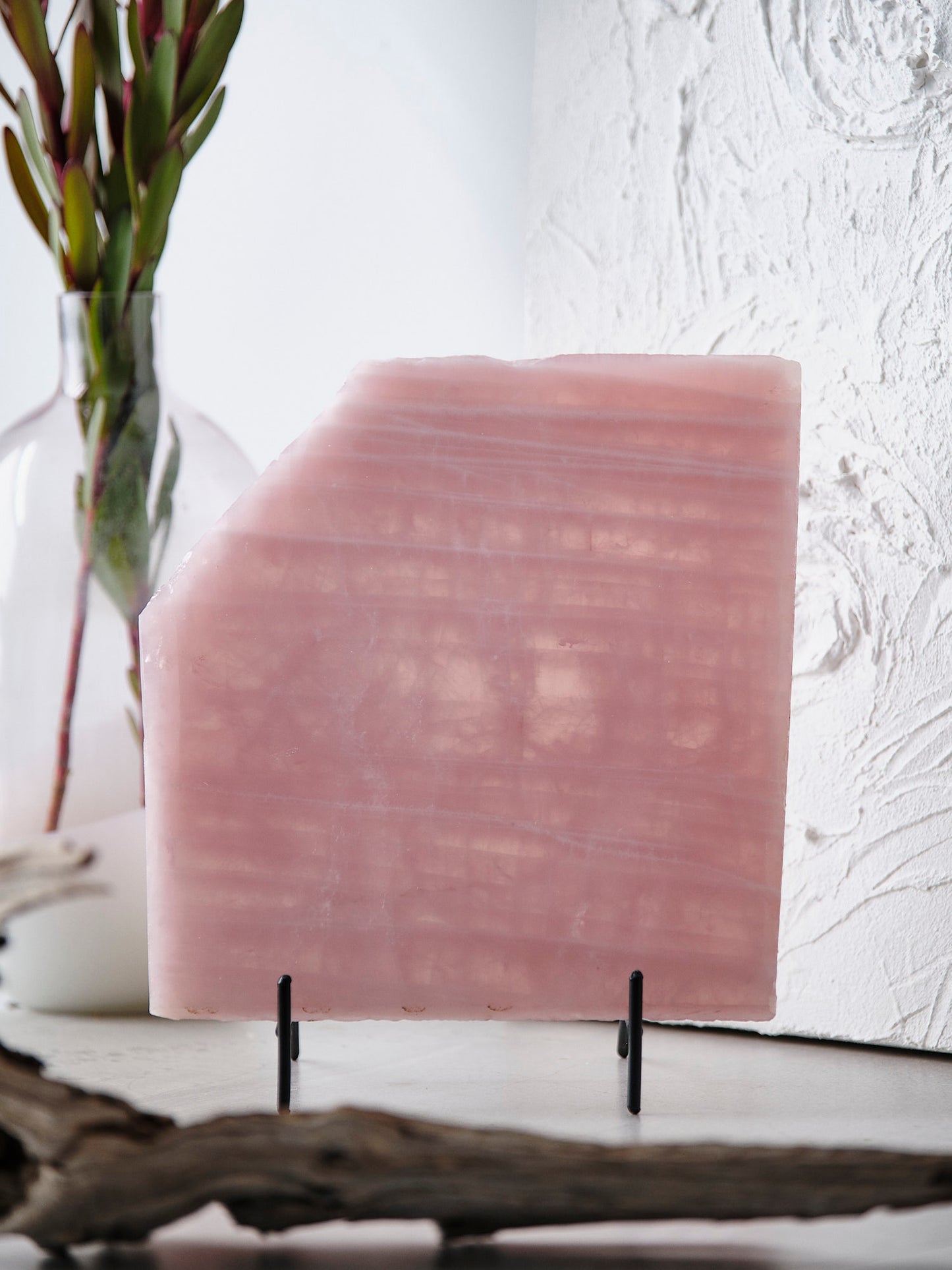 AAA Grade Rose Quartz Slab 1.7kg
