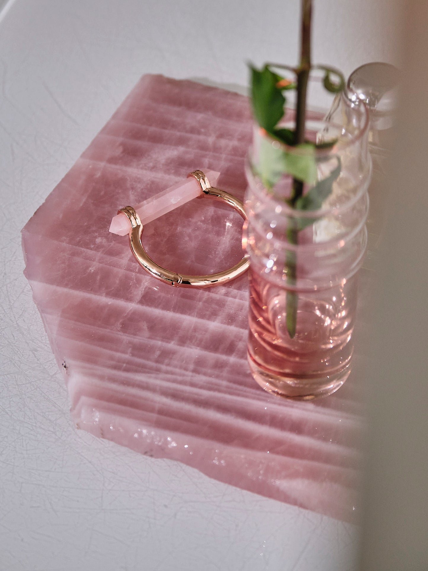 AAA Grade Rose Quartz Slab 1.7kg