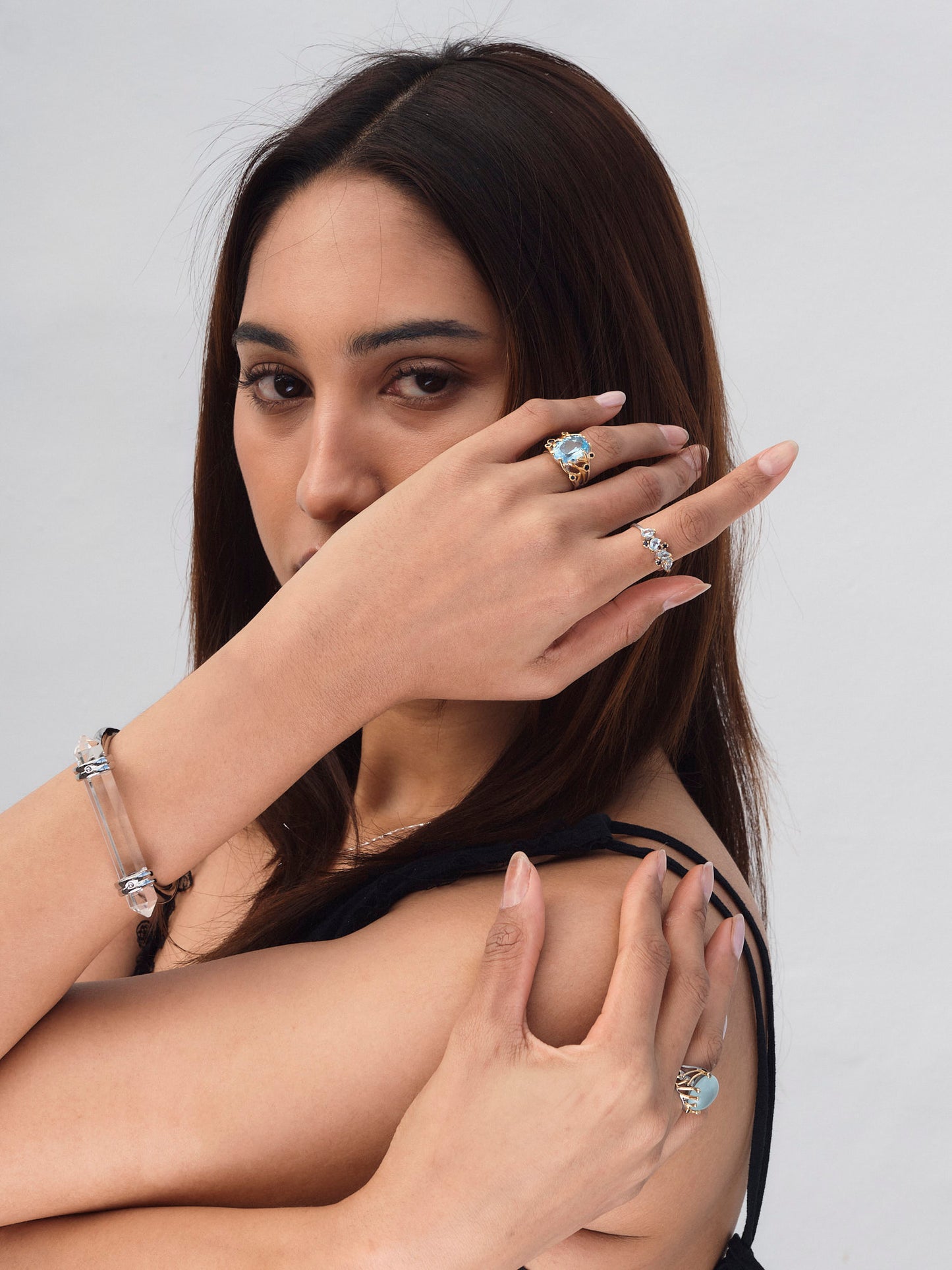 Princess Amara Blue Topaz Ring