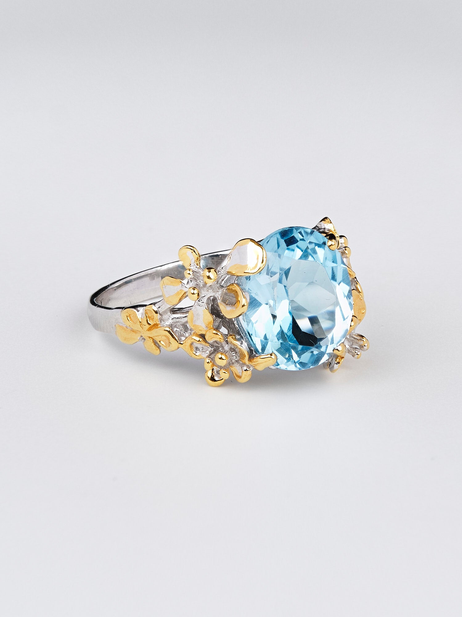 Oval blue deals topaz ring