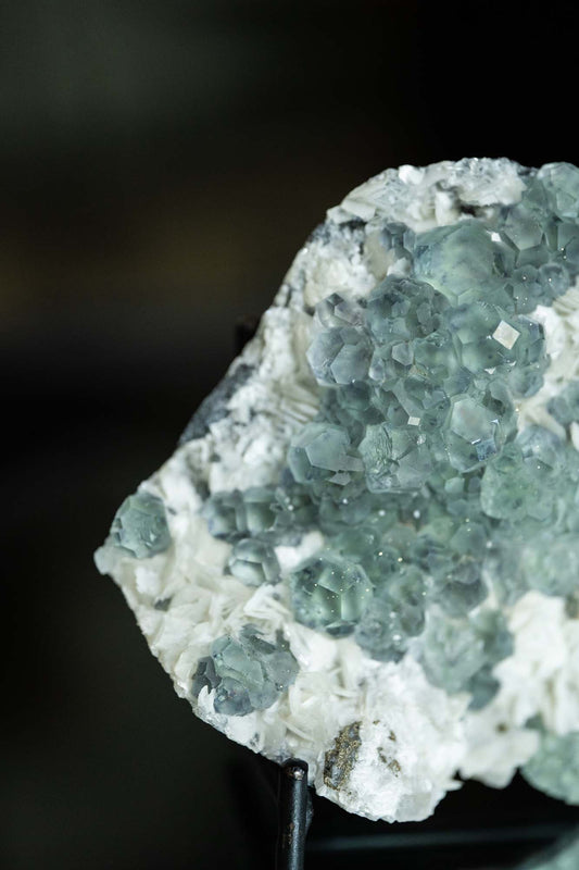AAA Specimen Green Fluorite, Pyrite & Calcite