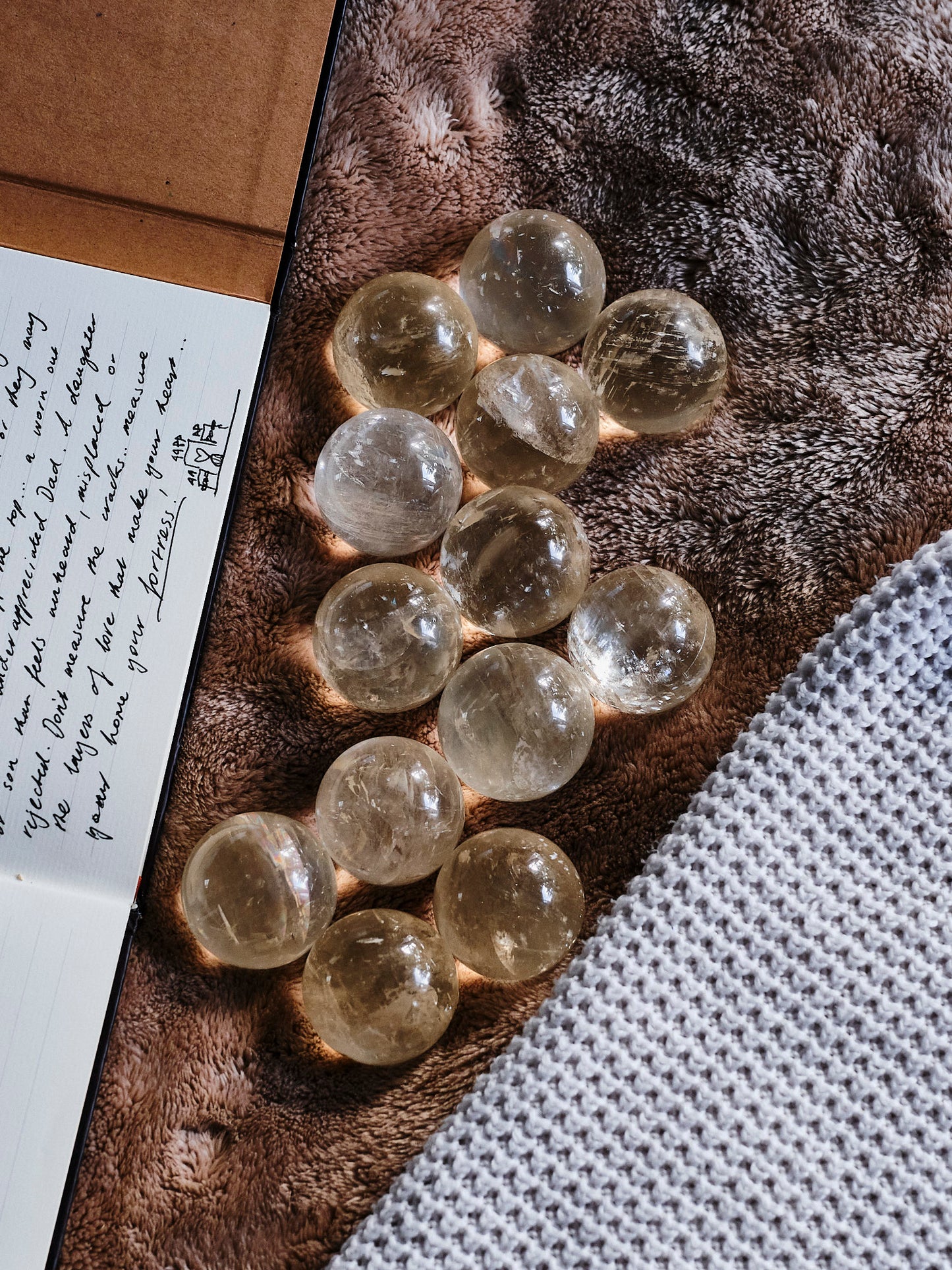 Honey Calcite Spheres (75-105g)