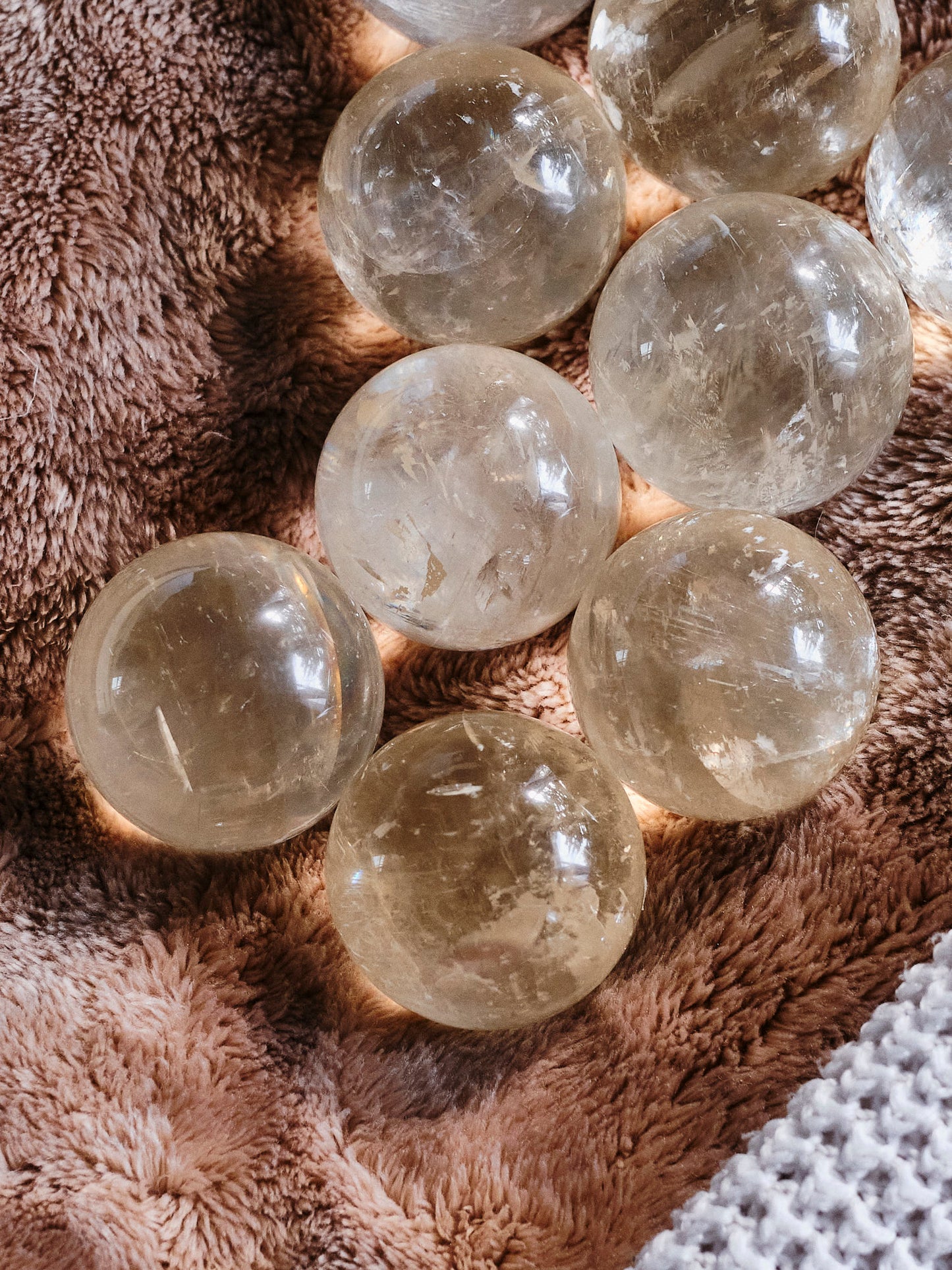 Honey Calcite Spheres (75-105g)