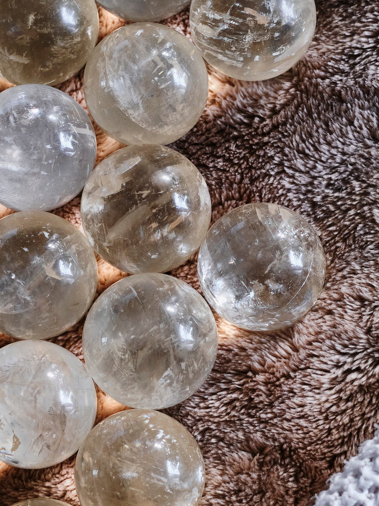 Honey Calcite Spheres (75-105g)