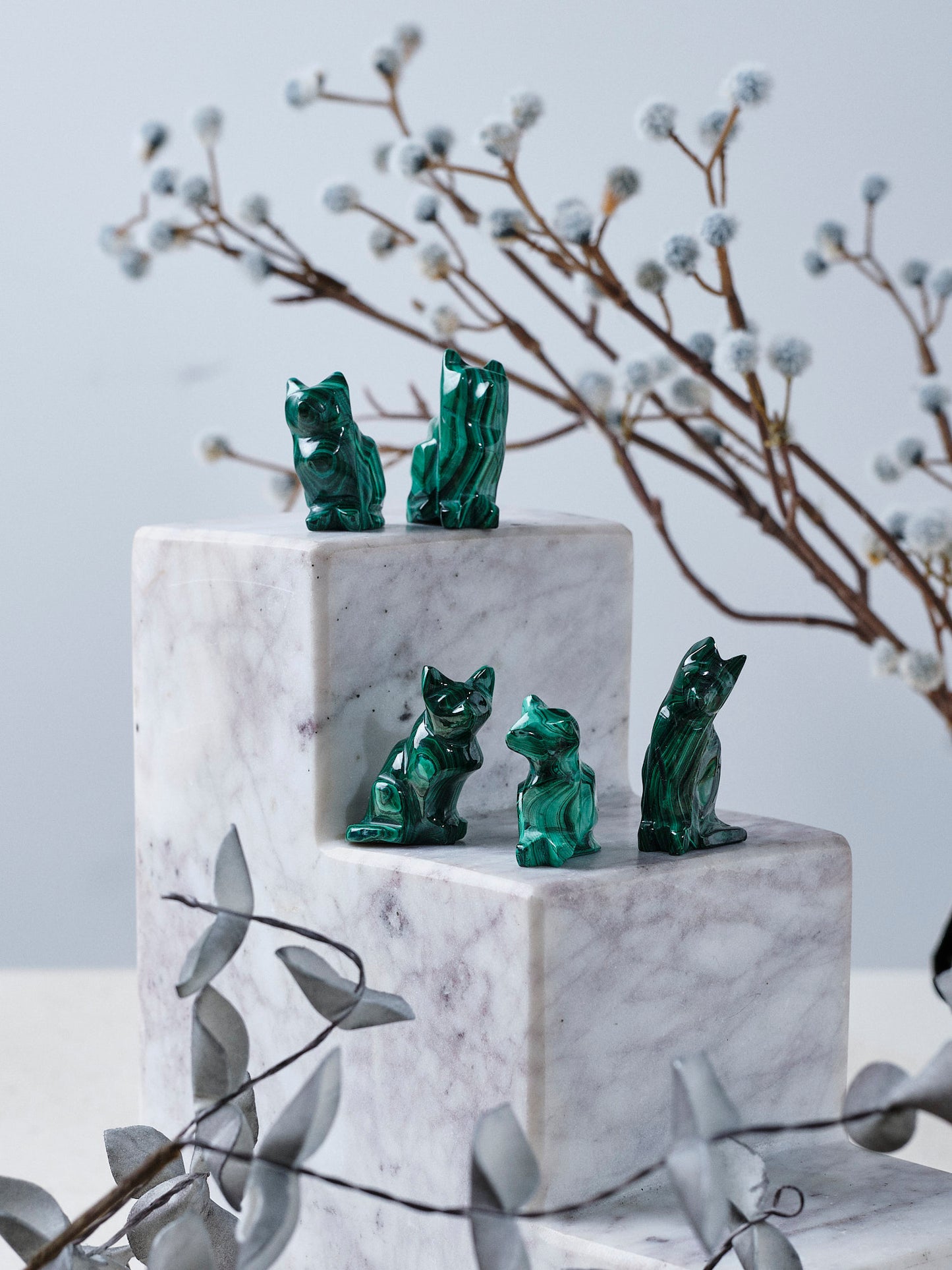 Malachite Animal Totem- Cat (Pick Your Own)