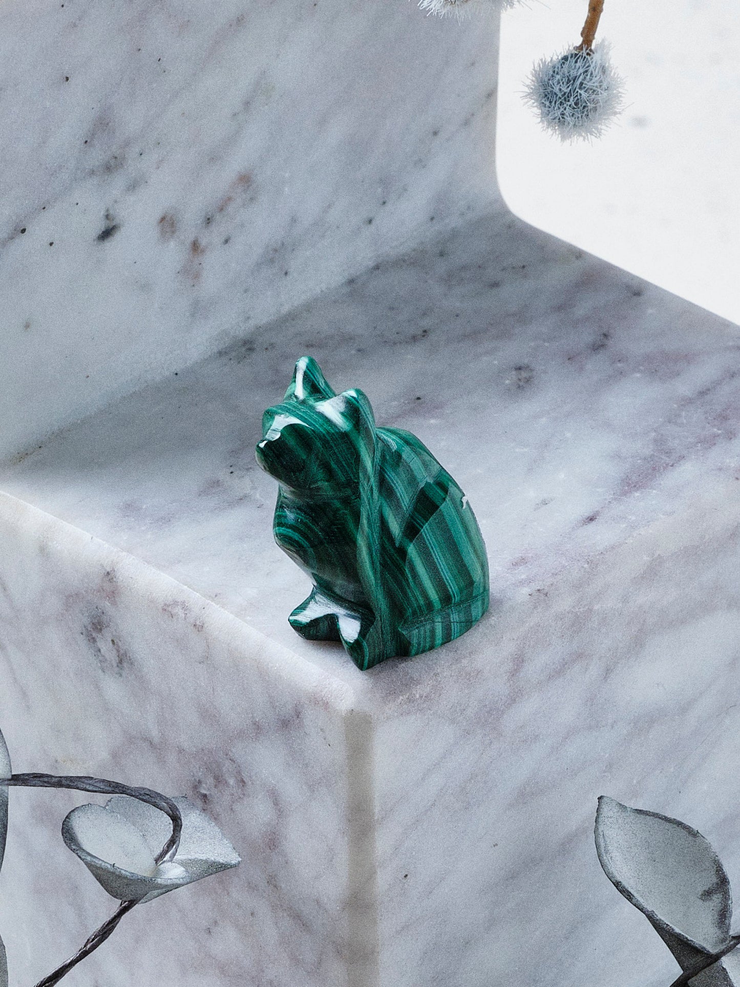 Malachite Animal Totem- Cat (Pick Your Own)