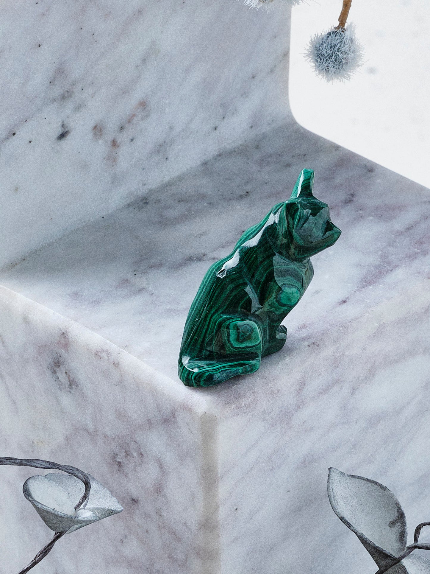 Malachite Animal Totem- Cat (Pick Your Own)