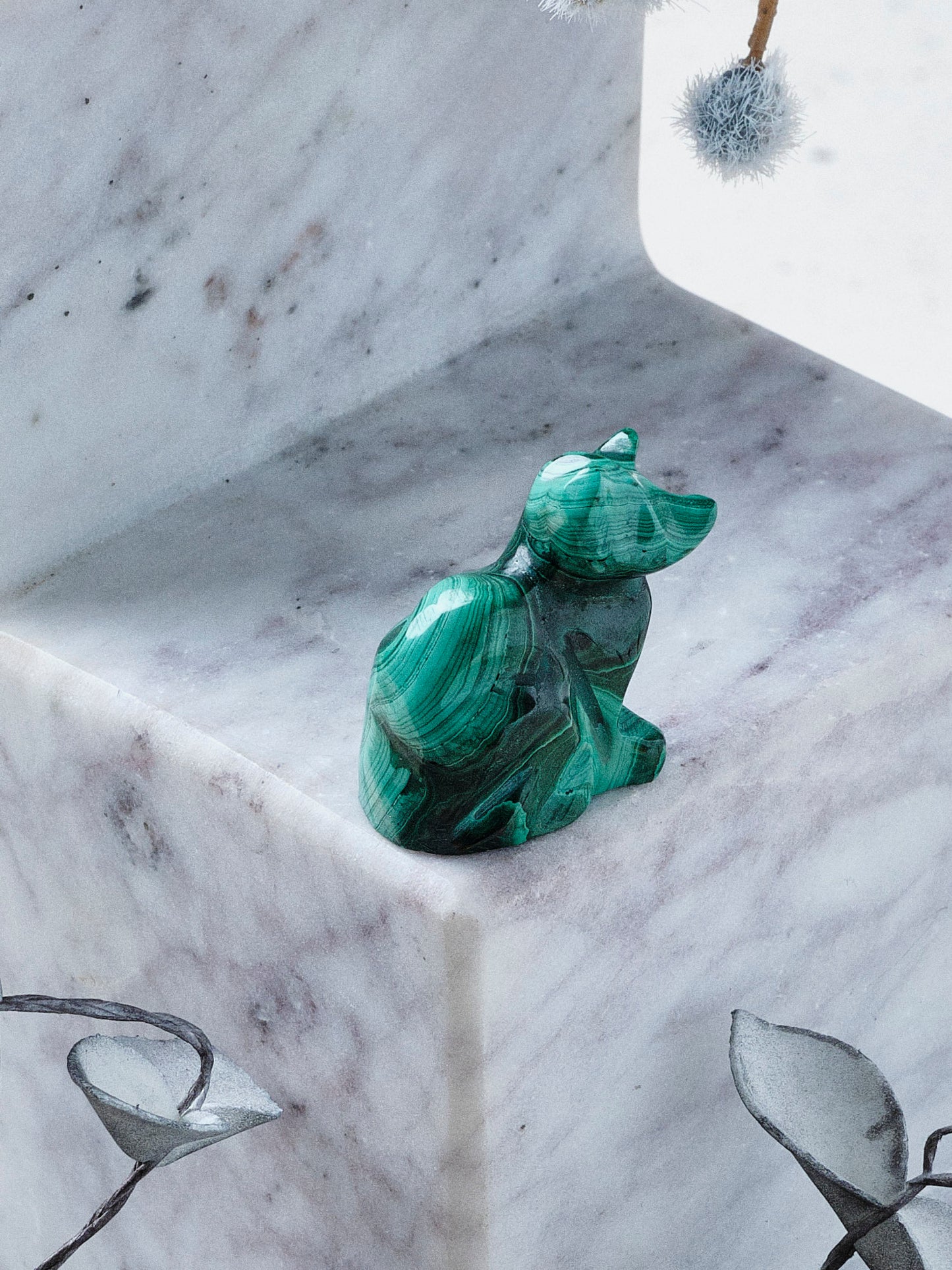 Malachite Animal Totem- Cat (Pick Your Own)