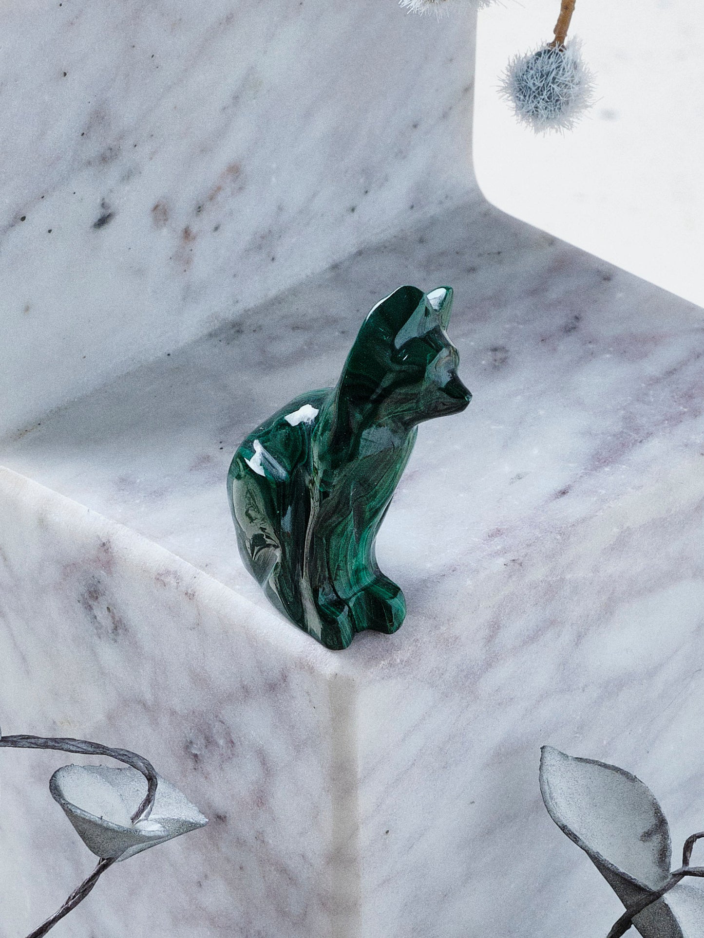 Malachite Animal Totem- Cat (Pick Your Own)