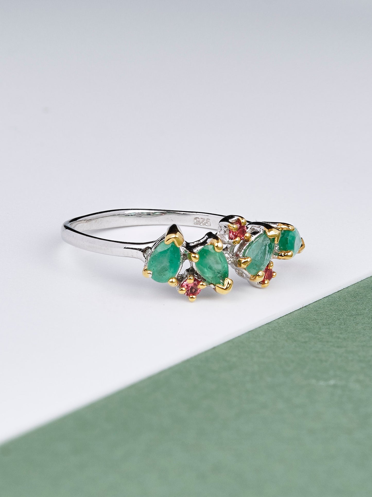 Princess Harmony Emerald Ring