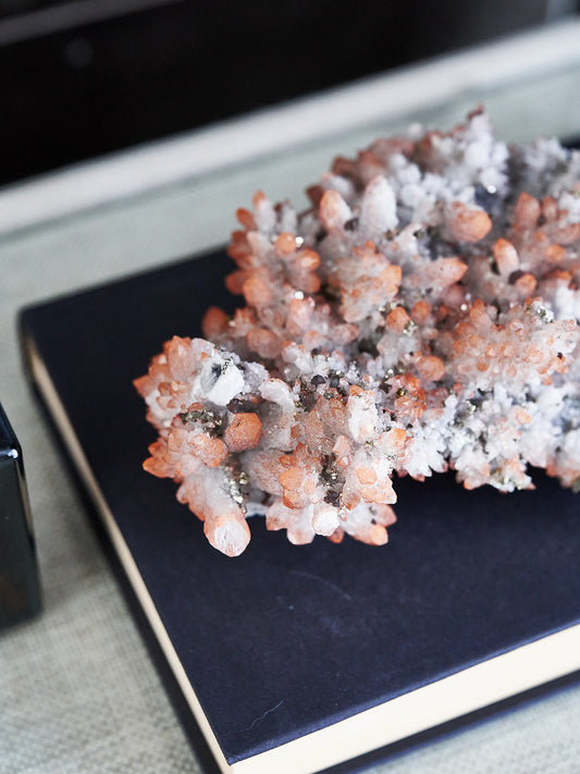 Red Quartz with Pyrtie and Galena Cluster 854g
