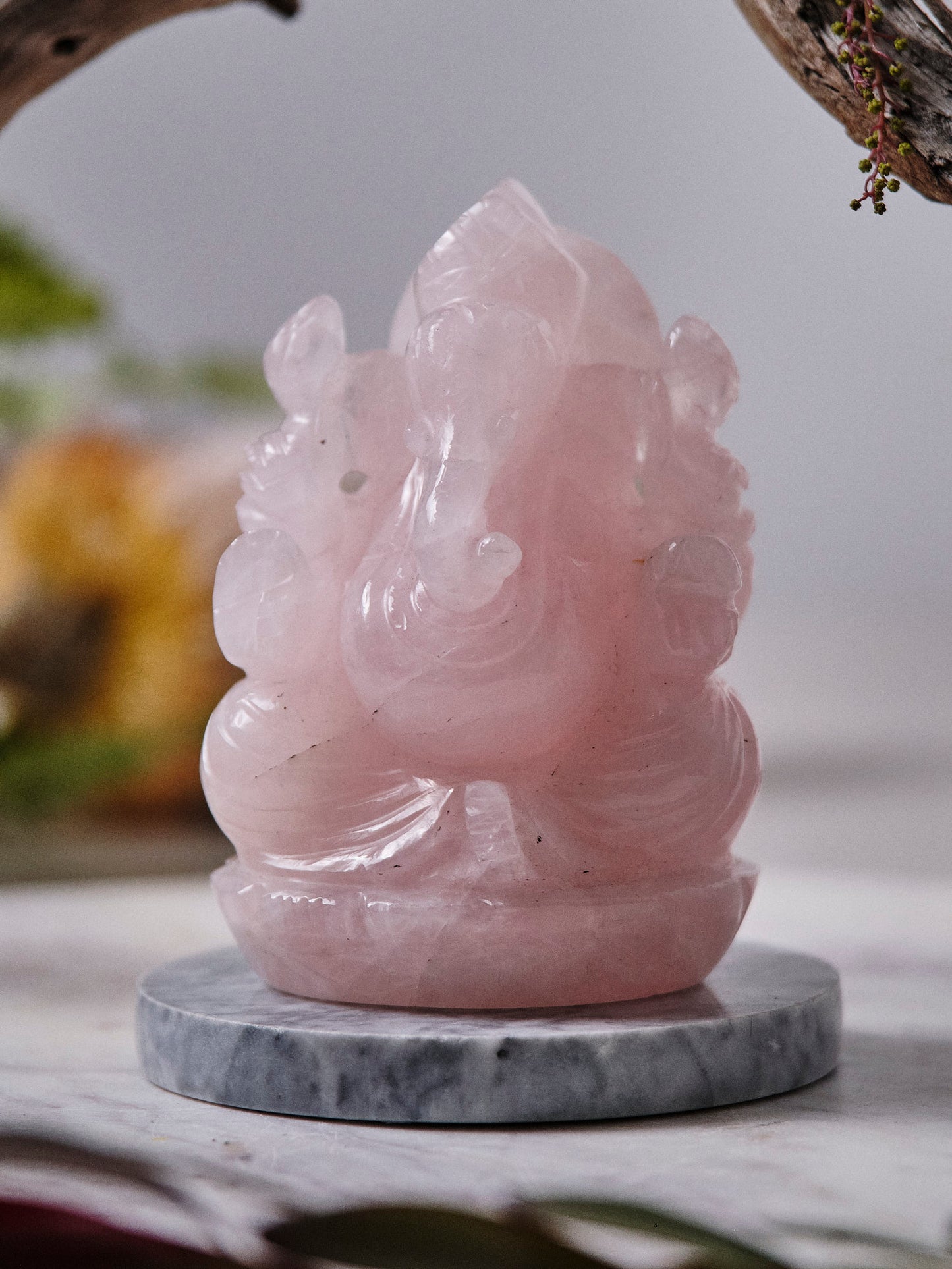 Rose Quartz Ganesha