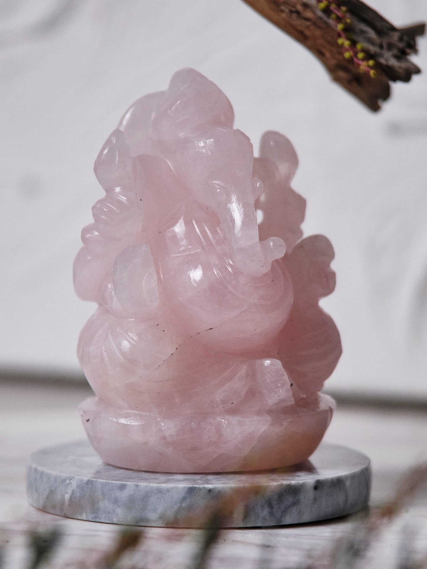 Rose Quartz Ganesha