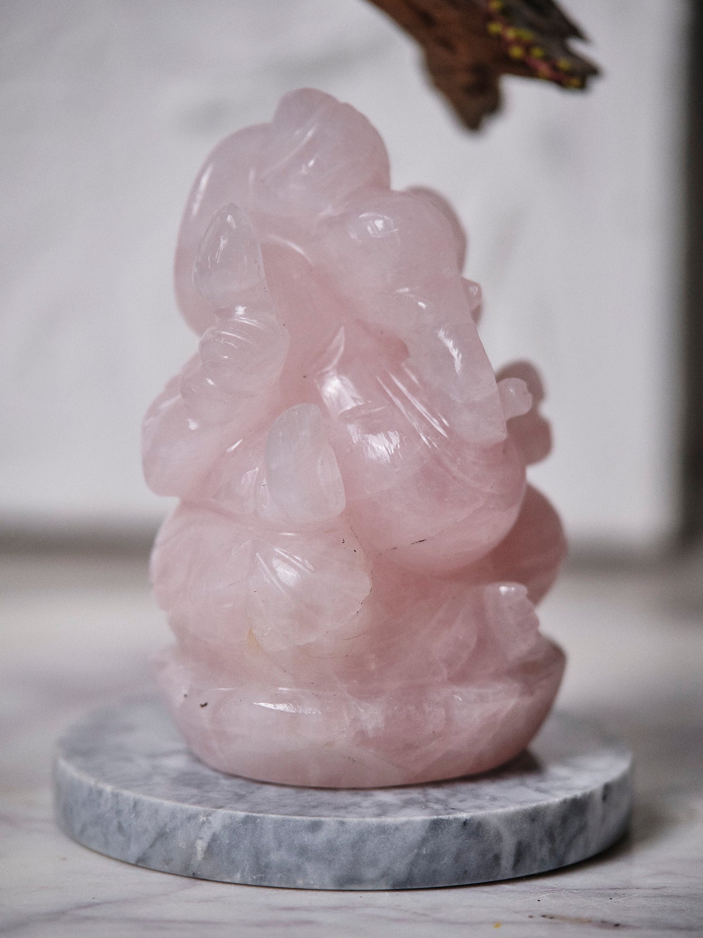 Rose Quartz Ganesha
