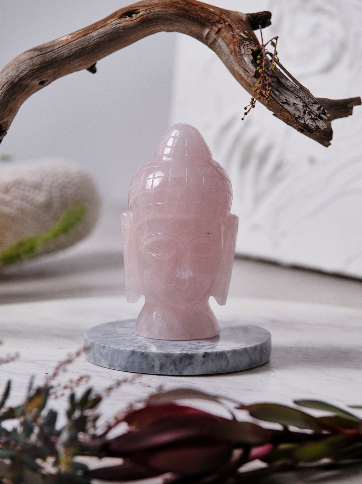 Rose Quartz Siddhartha Buddha