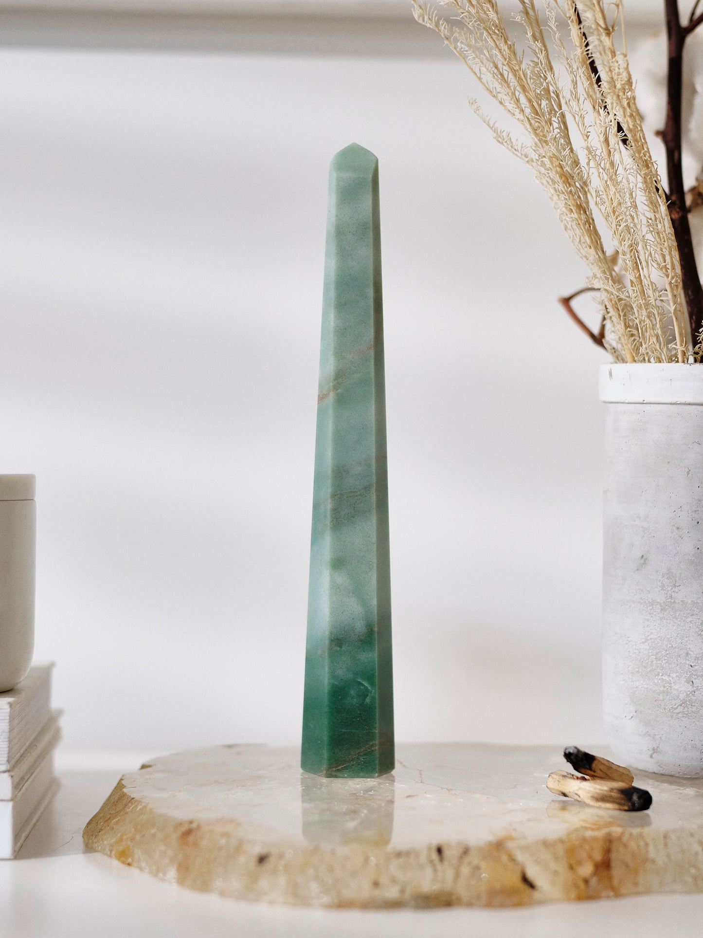 Tall Aventurine Obelisk Family