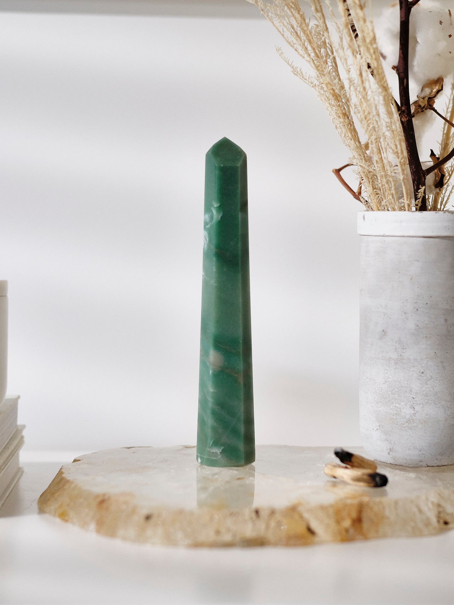 Tall Aventurine Obelisk Family