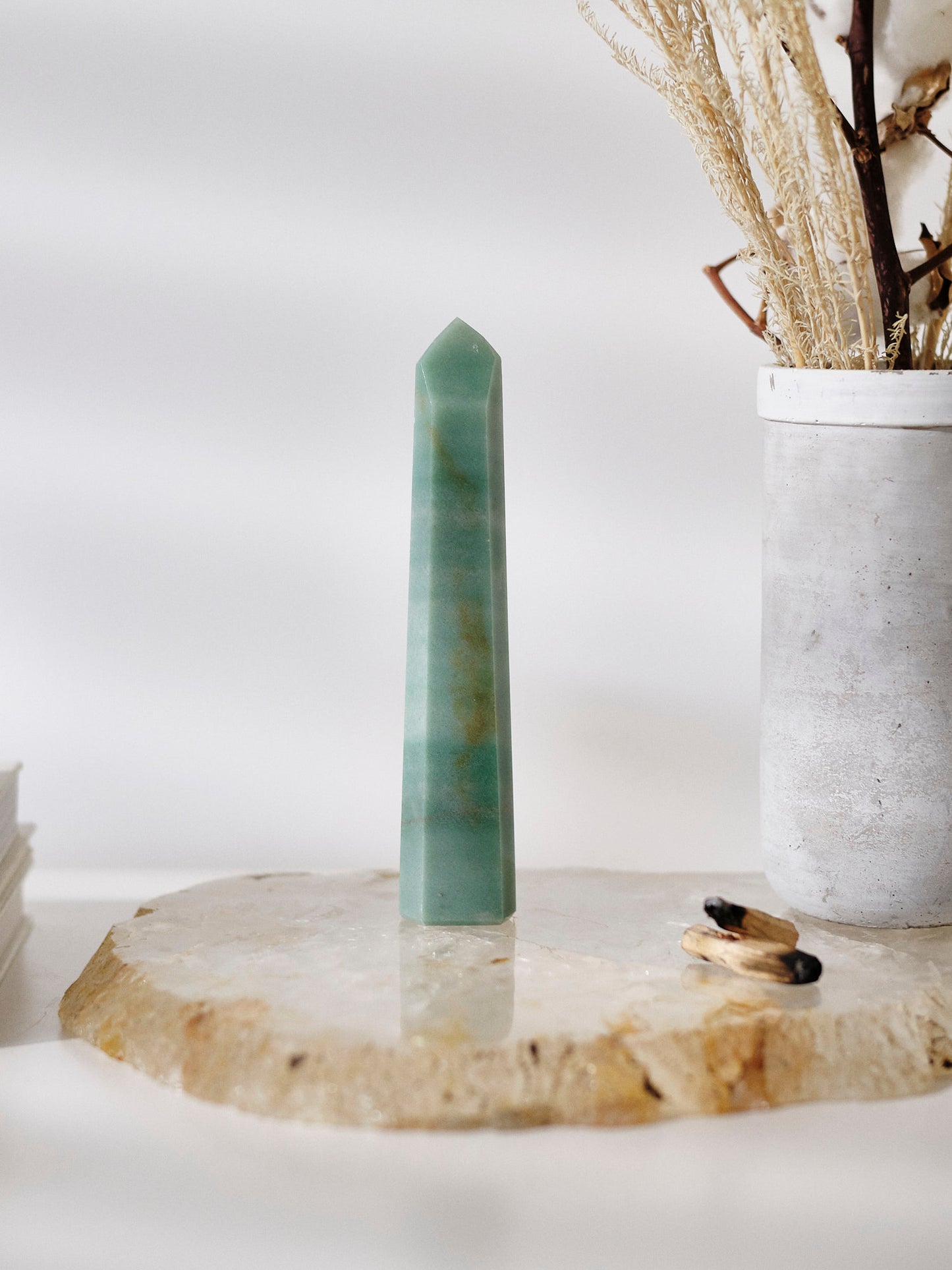 Tall Aventurine Obelisk Family