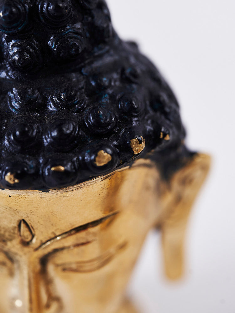 Brass Ornate Buddha with Crown