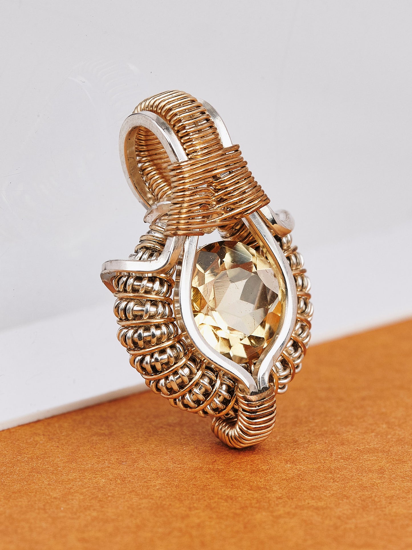 AA Citrine Wire Wrap Pendant