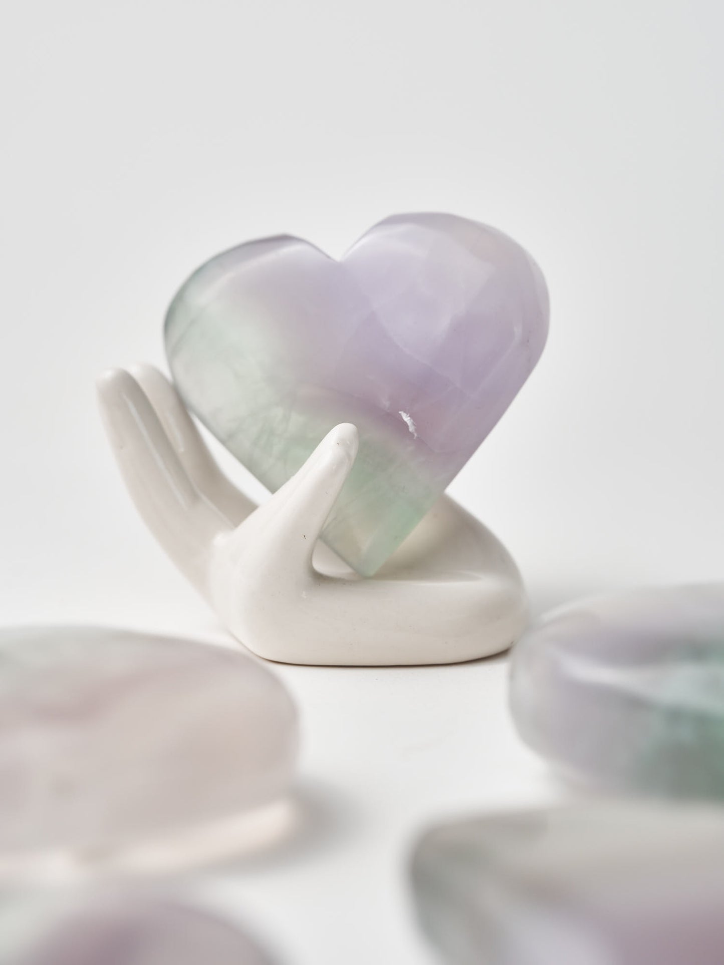Lavender Fluorite Hearts