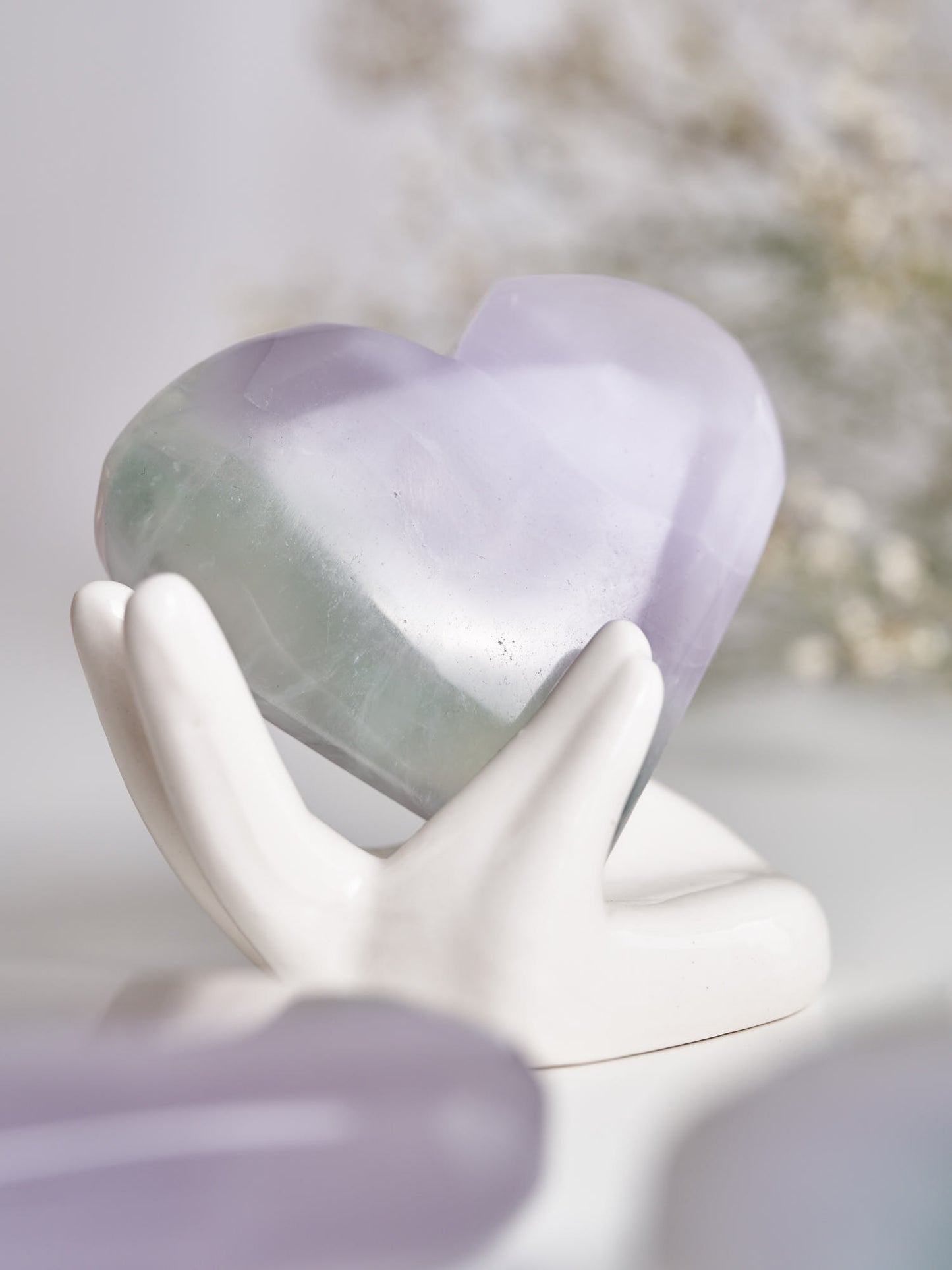 Lavender Fluorite Hearts