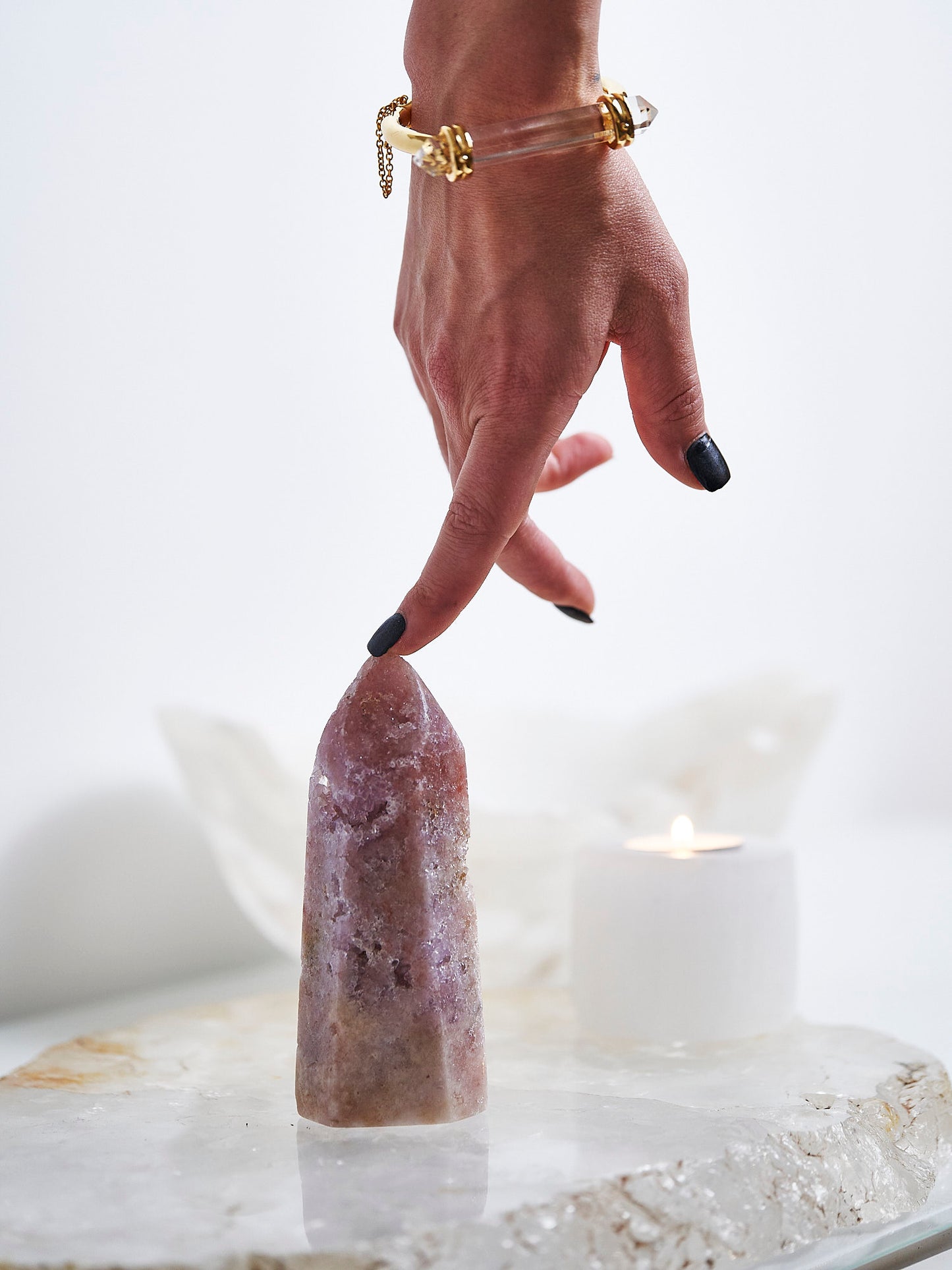 AA Pink Amethyst Point 395g