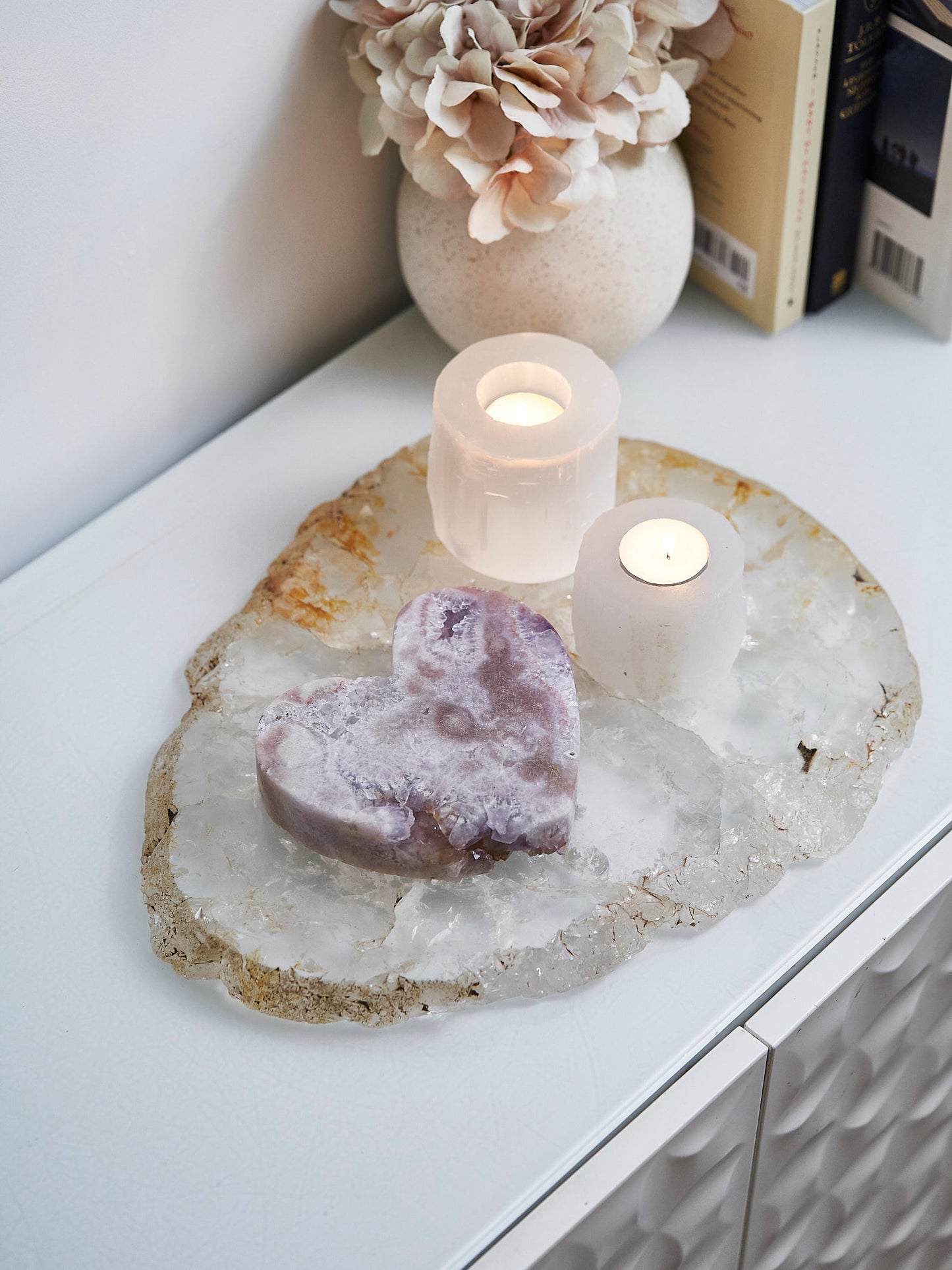 AA Large Pink Amethyst Heart 1.25kg