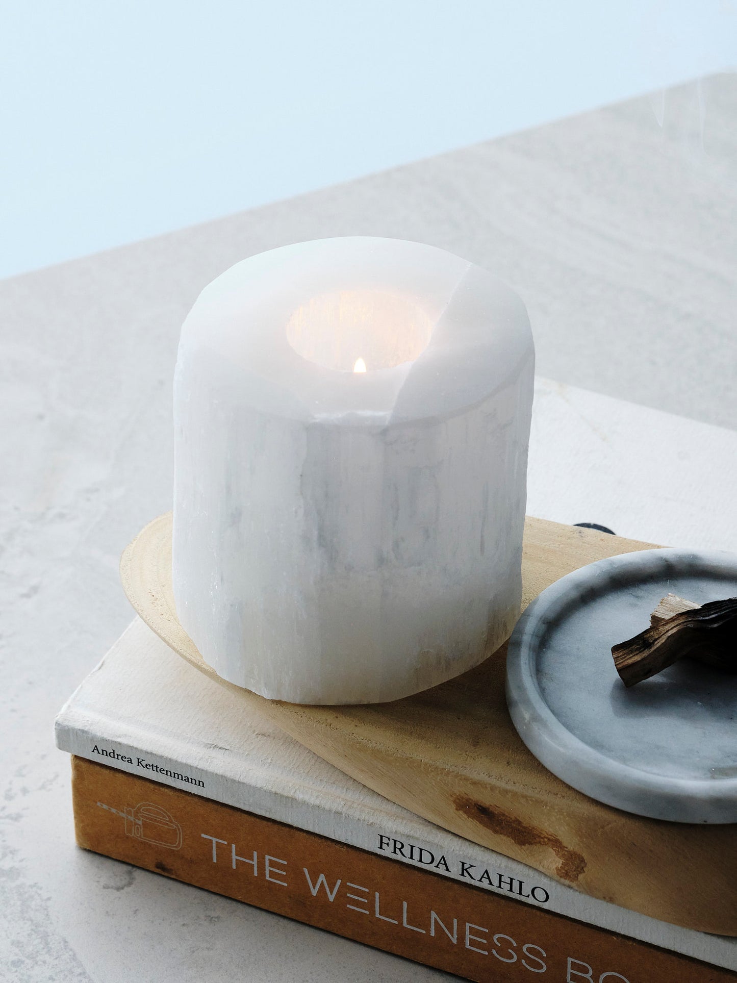 Selenite Candle Holders