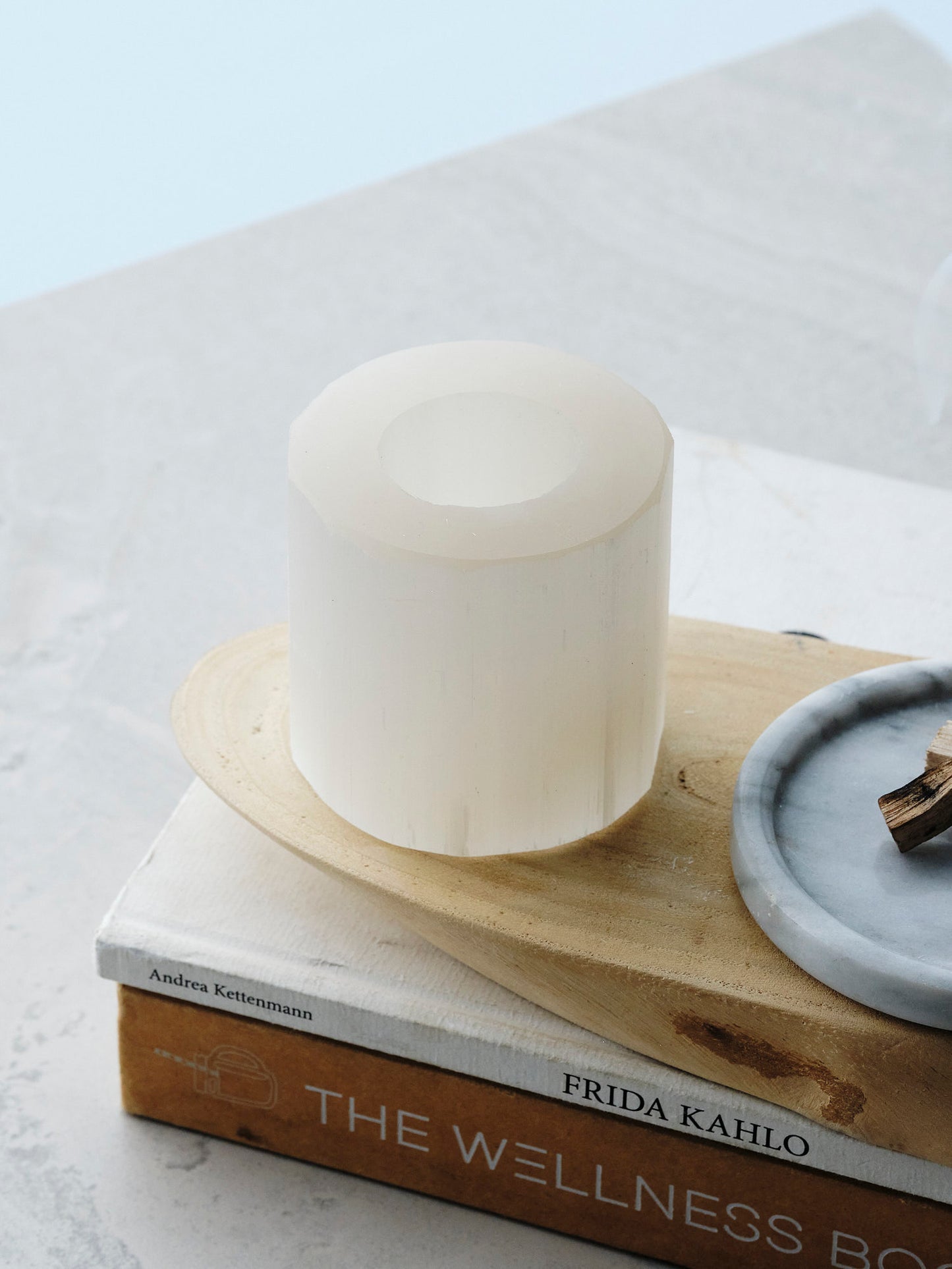Selenite Candle Holders