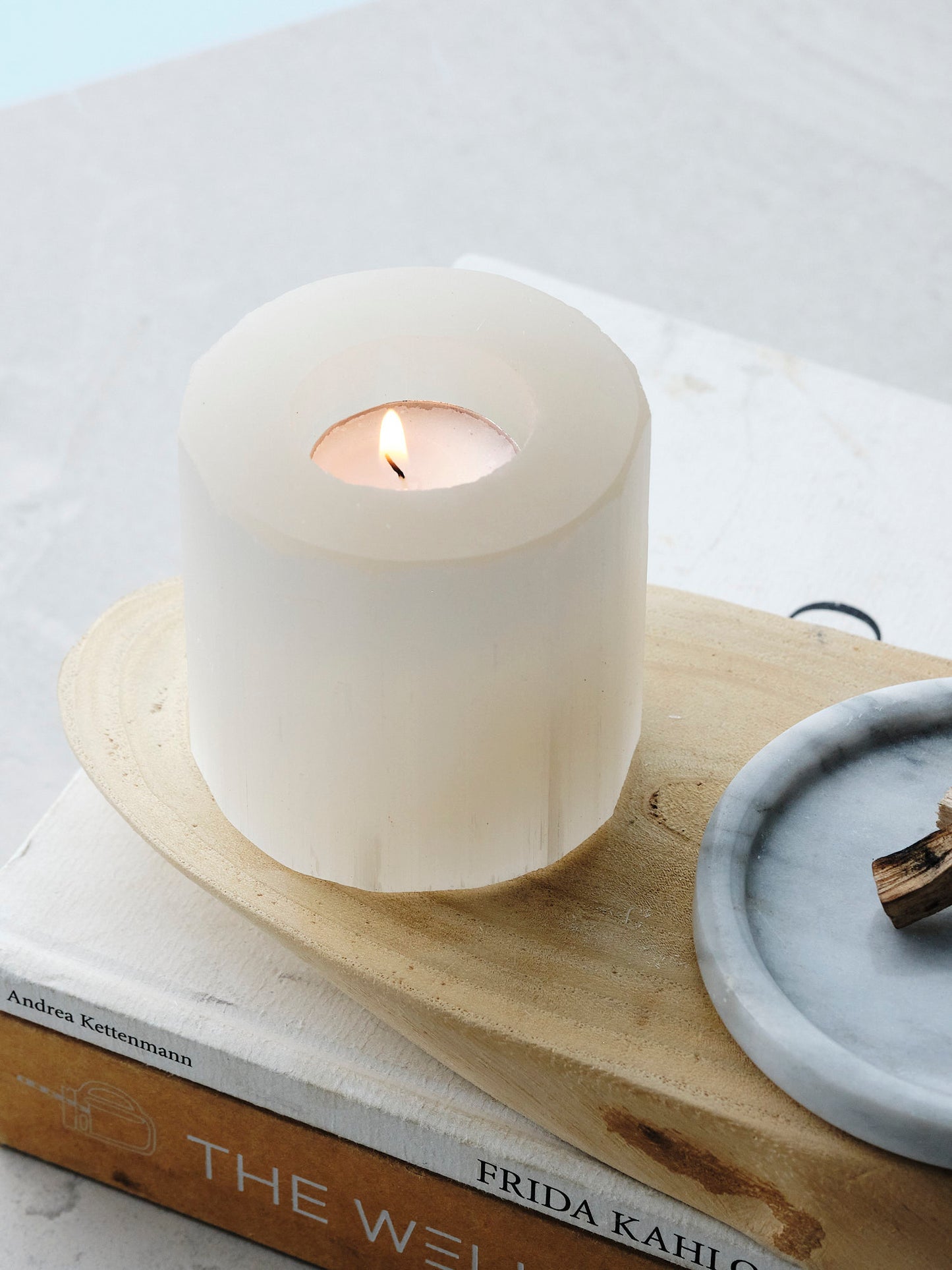 Selenite Candle Holders