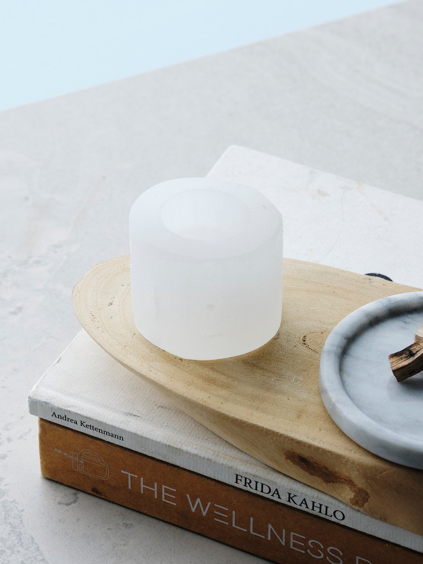 Selenite Candle Holders