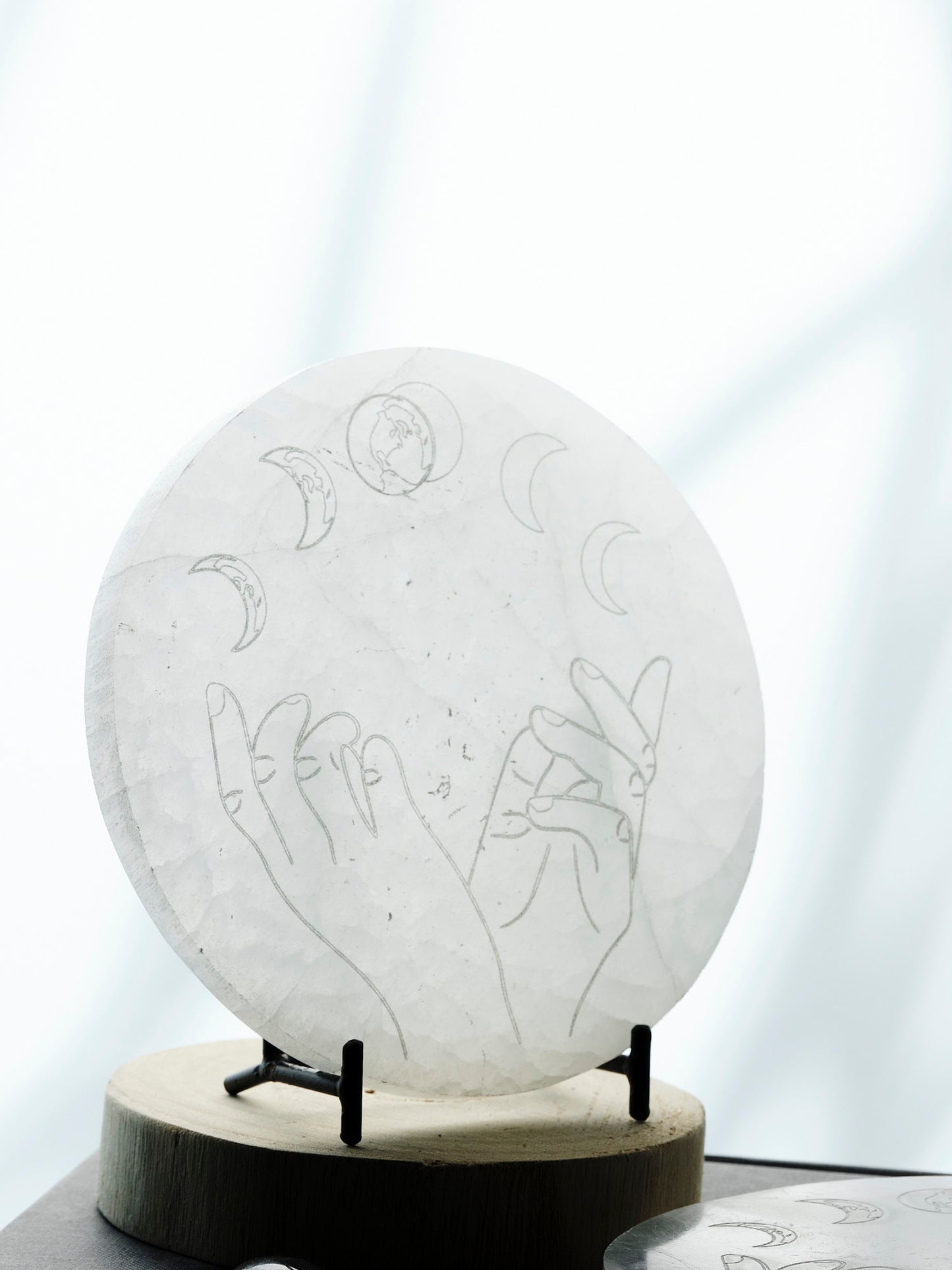 Selenite Carved Plates
