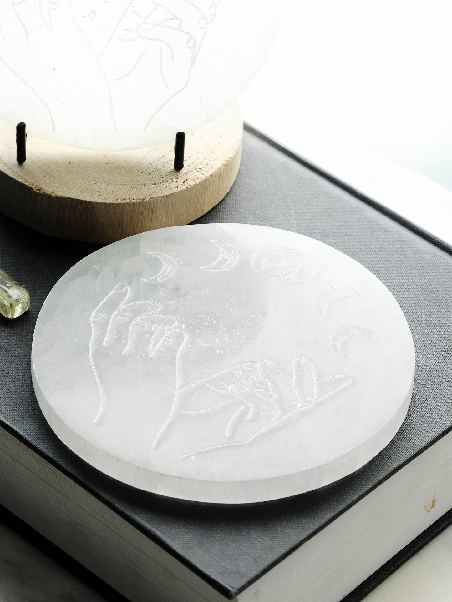 Selenite Carved Plates