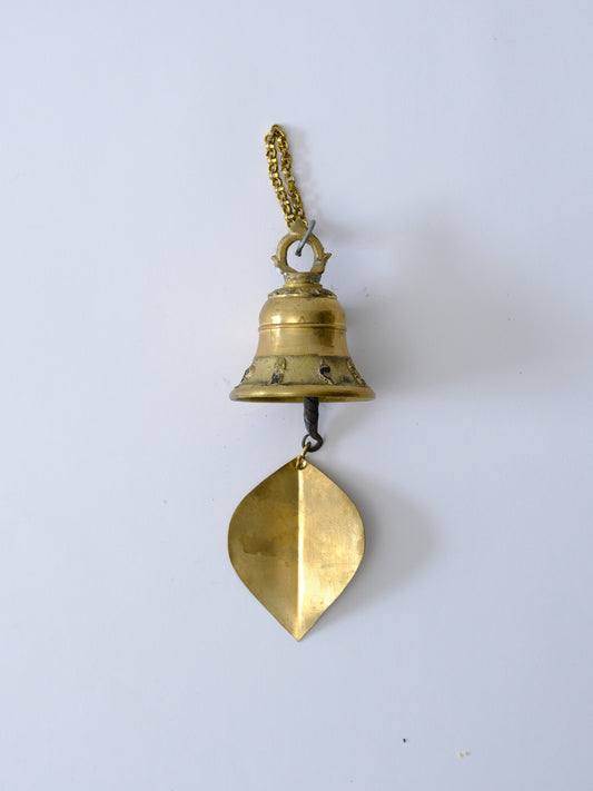 Wind Chime Bell with Bodhi Leaf (Large)
