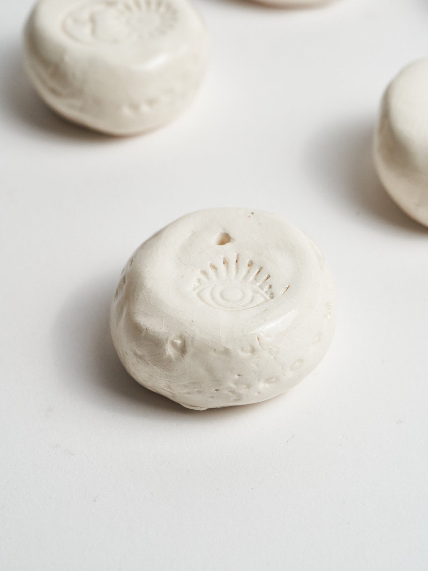 Embossed Ceramic Incense Holder