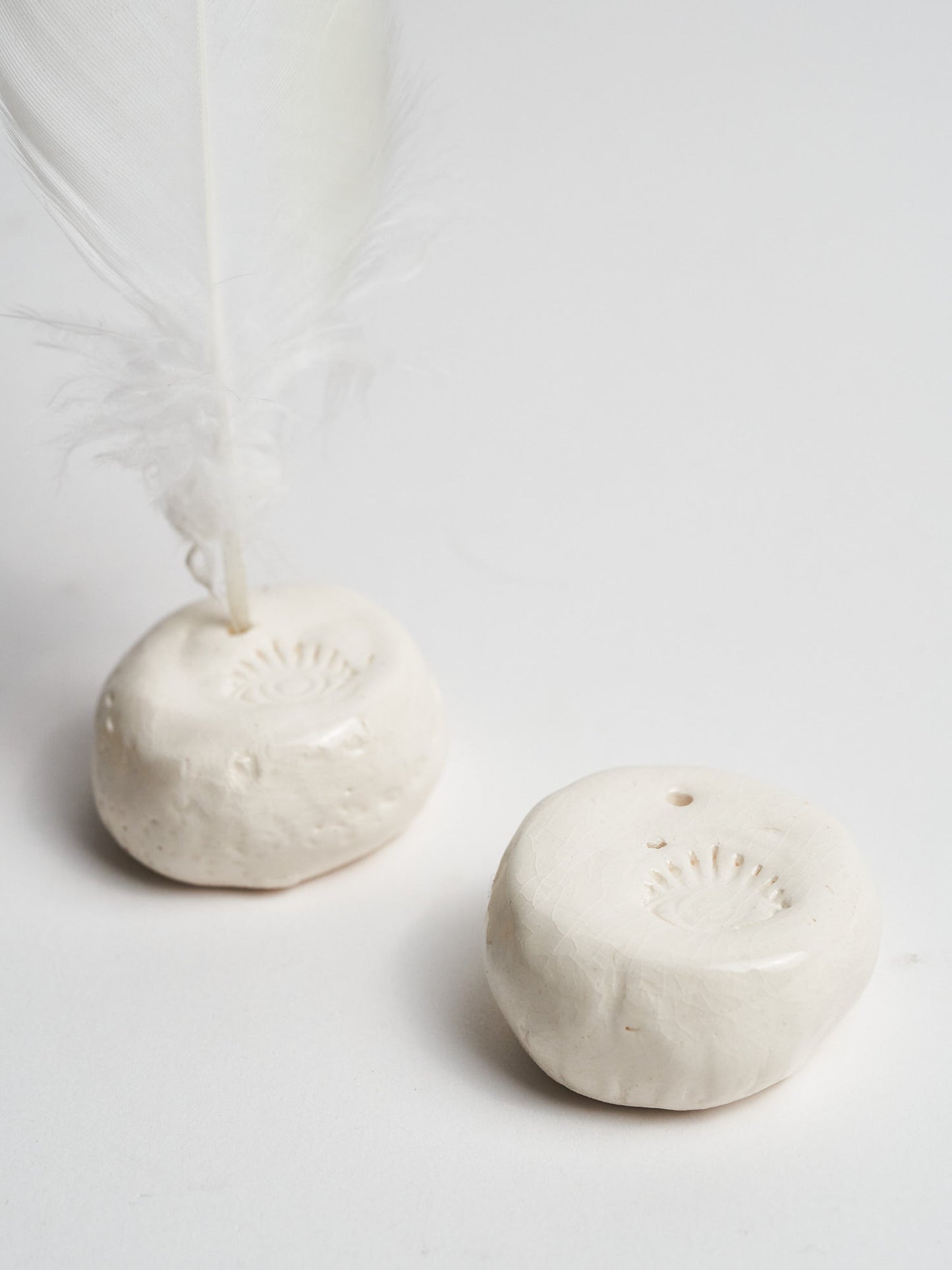 Embossed Ceramic Incense Holder