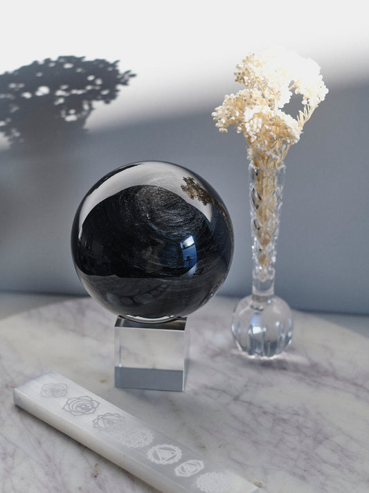 Silver Sheen Obsidian Sphere 1.65kg