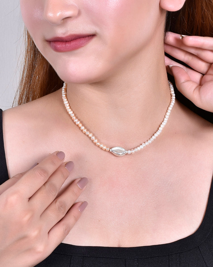 Ocean's Whisper Harmony Pearl Necklace