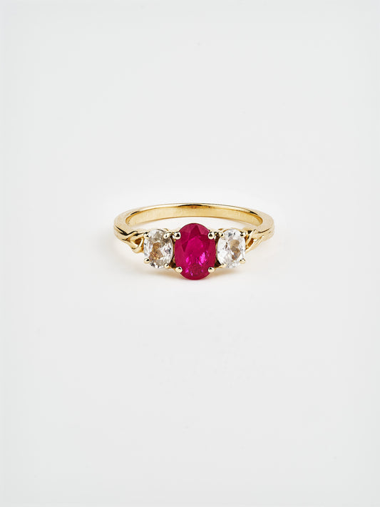 9ct Yellow Gold Ruby Ring