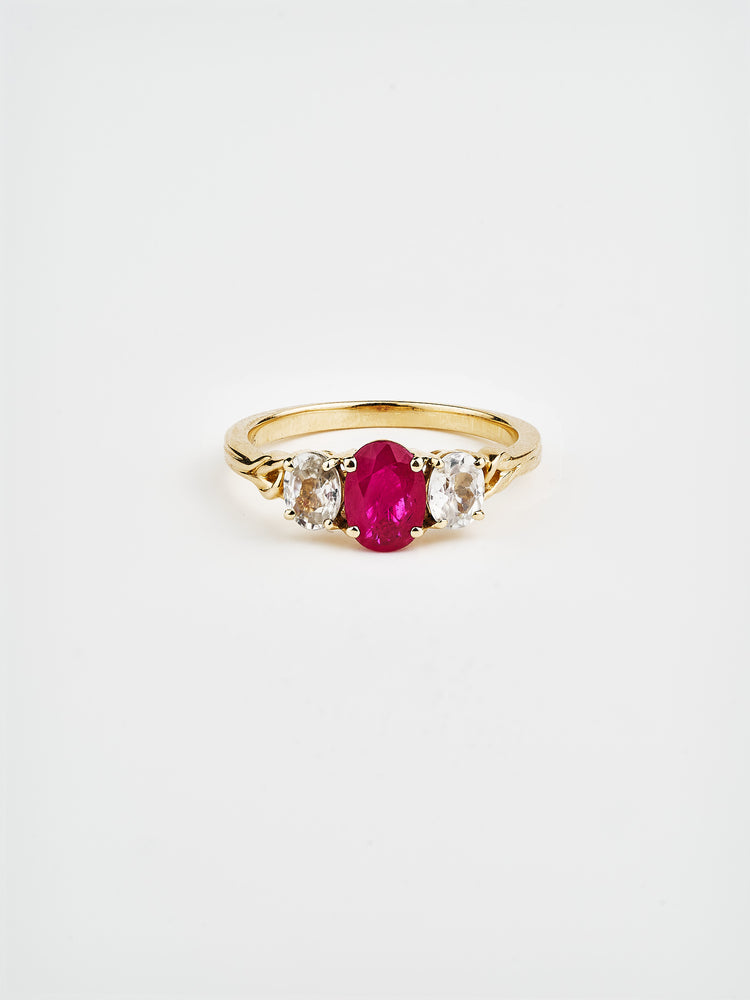 9ct Yellow Gold Ruby Ring