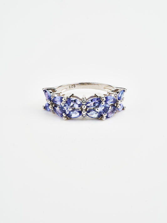 Silver Tanzanite Butterfly Ring