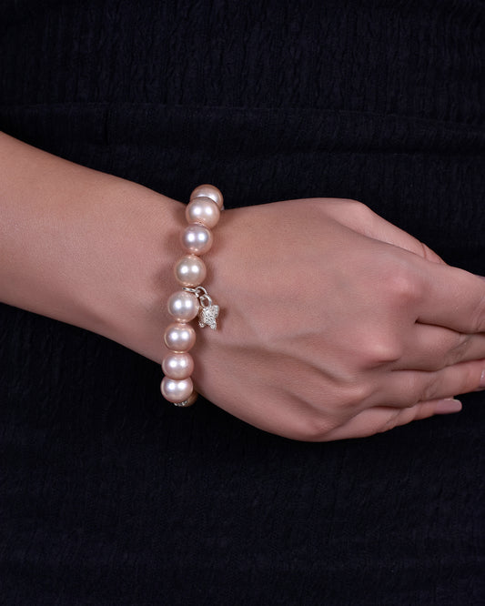 Butterly Pink Pearl Bracelet