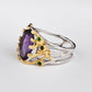 Queen Amaryllis Amethyst and Chrome Diopside Ring