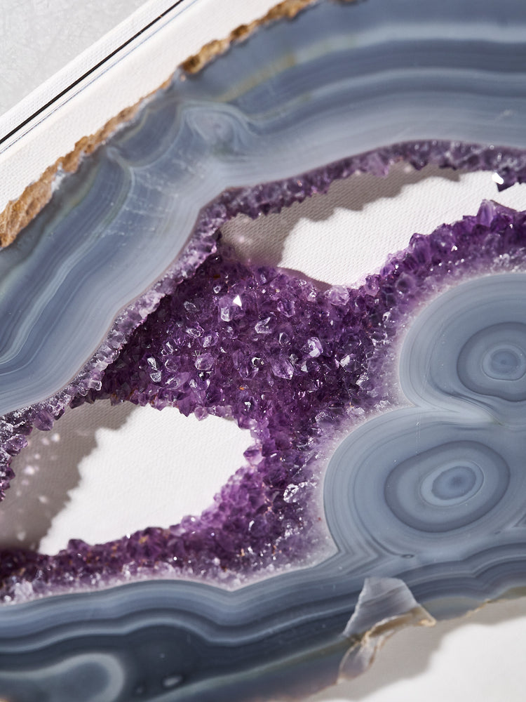 Amethyst & Agate Druzy Platter 1.04 kg