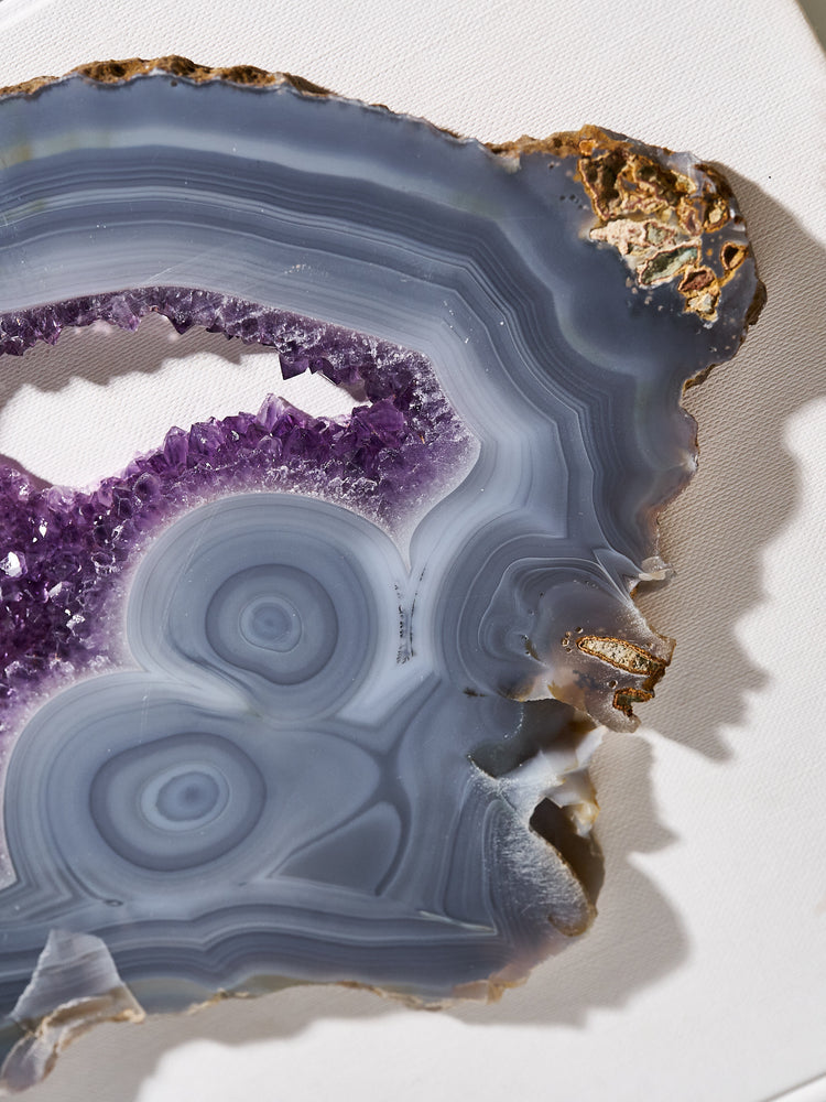 Amethyst & Agate Druzy Platter 1.04 kg