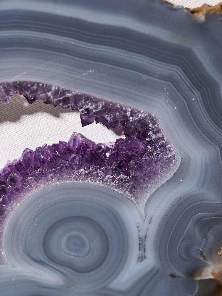 Amethyst & Agate Druzy Platter 1.04 kg