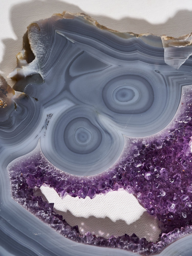 Amethyst & Agate Druzy Platter 1.04 kg