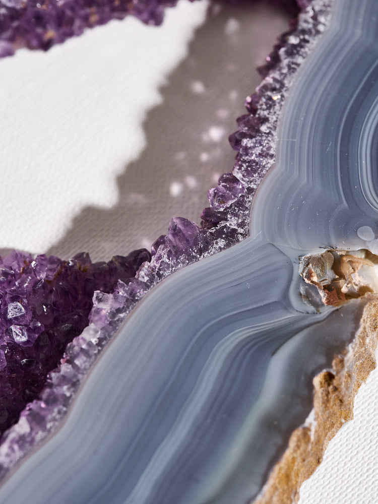 Amethyst & Agate Druzy Platter 1.04 kg