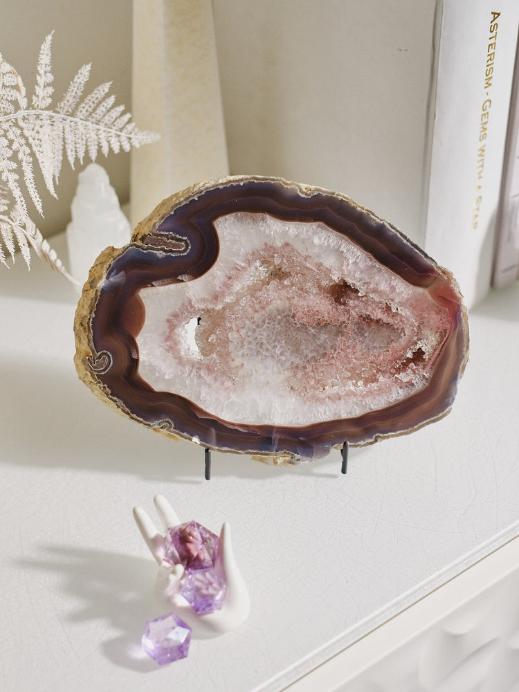 Amethyst & Agate Druzy Platter 1.10kg